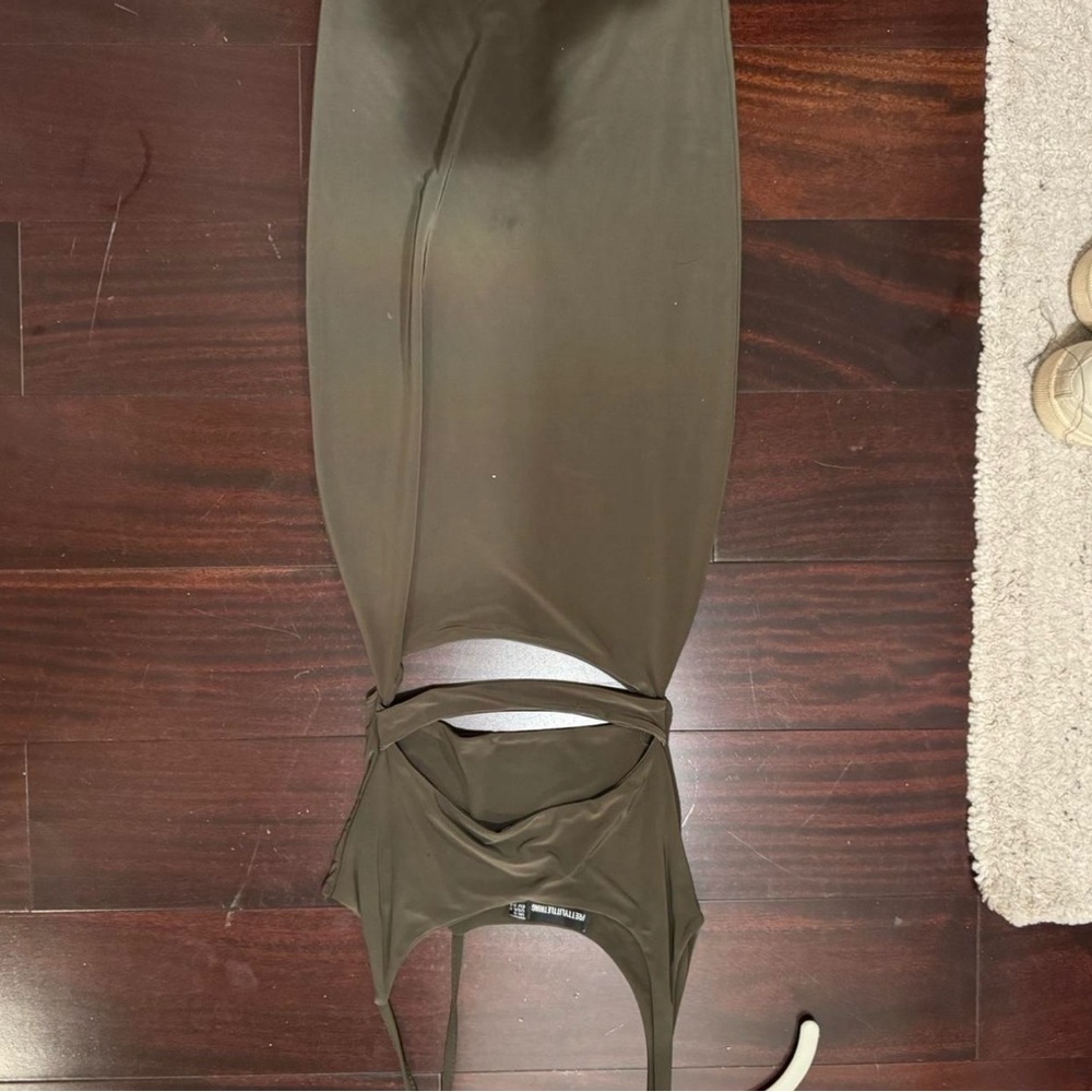 PrettyLittleThing Olive Midi Dress